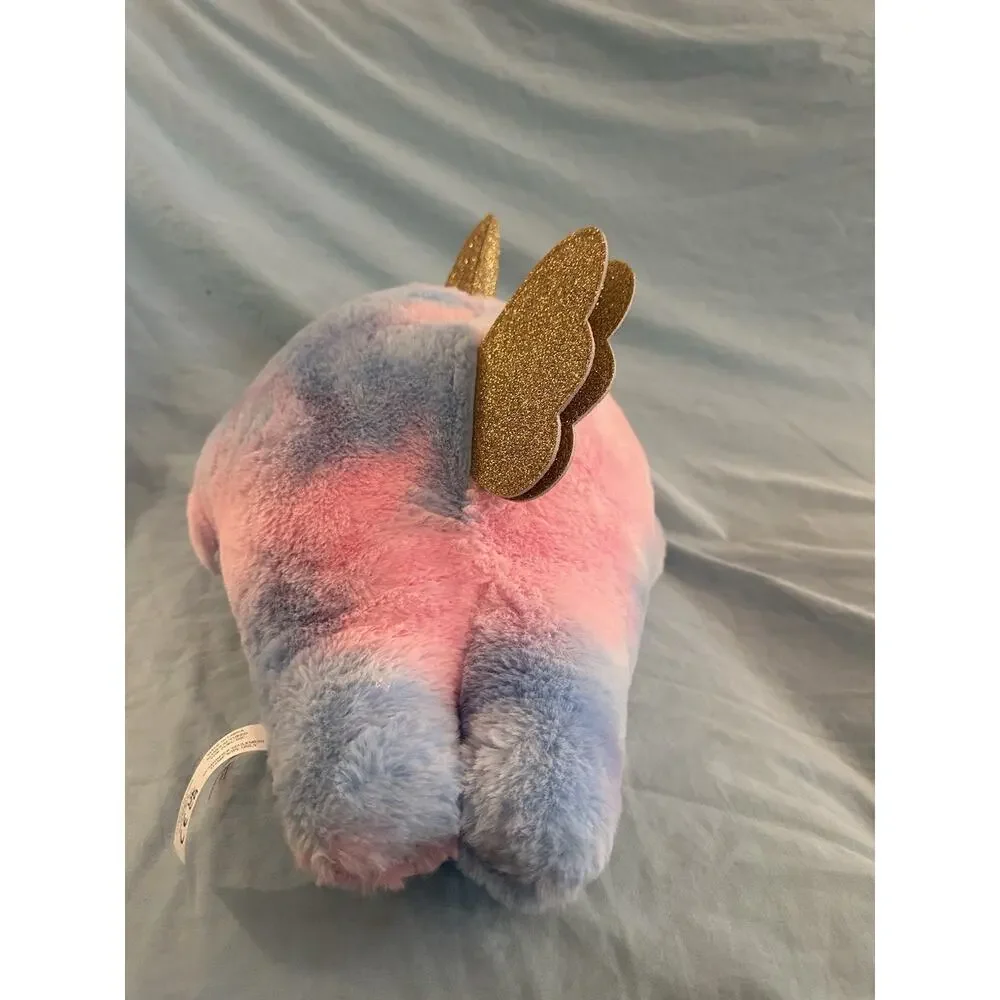 Baby Harp Seal Unicorn Plush Multicolor Pastel Gold Heart Big Eyes